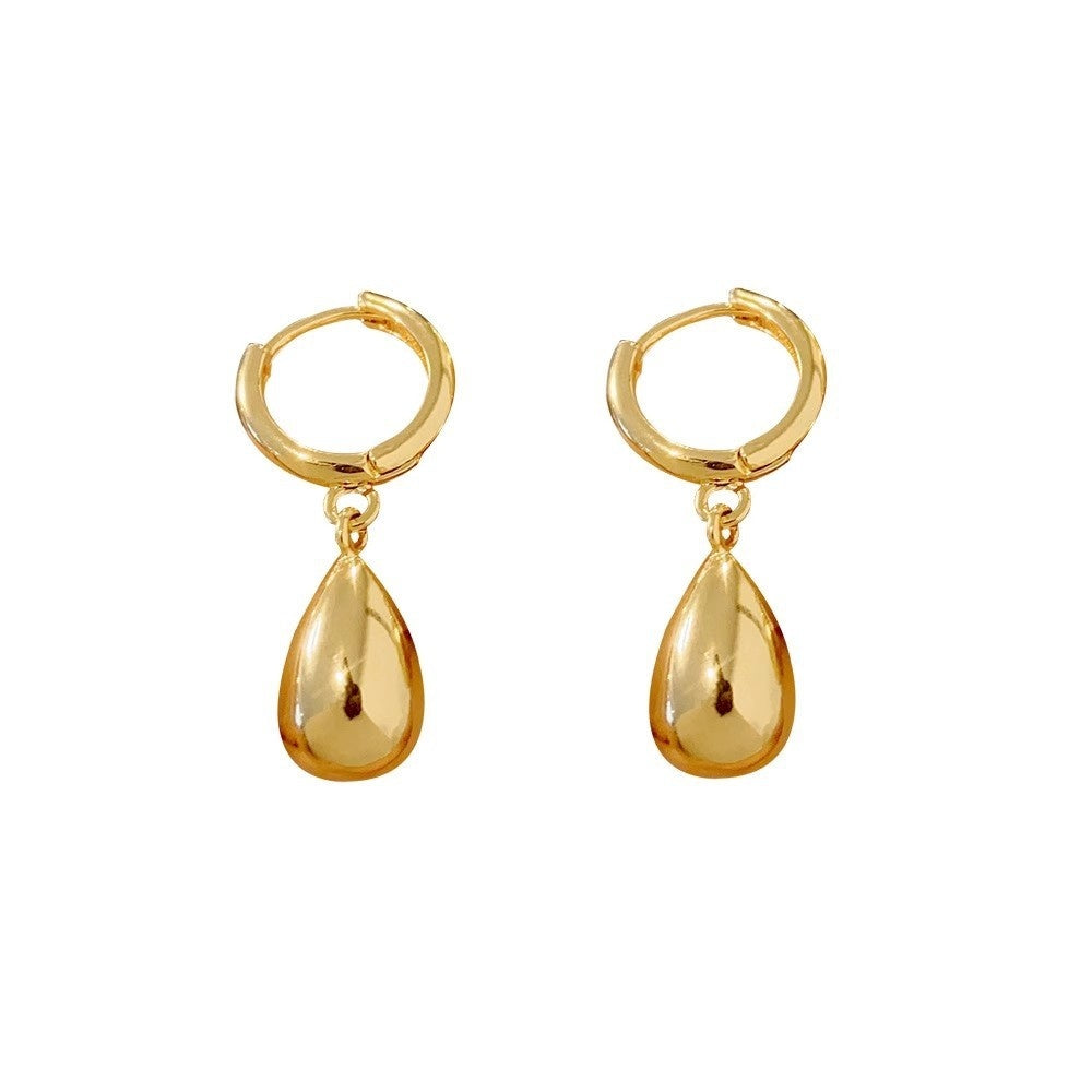 Boucles d'oreilles Sarah en goutte d'eau plaqué or de 18 carats